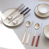 KAMOME Spoon and Chopsticks combo 4 Spoons + 4 Chopsticks