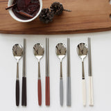 KAMOME Spoon and Chopsticks combo 4 Spoons + 4 Chopsticks
