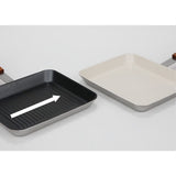 DR.Hows Stainless steel sus304 wood handle square pan kitchenware cookware house warming gift