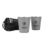BROOKLYNWORKS Stainless Mug Cup x 2pcs combo + pouch