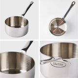 SAUTEN Mini Stainless Sauce Pan 12cm 14cm Induction ready