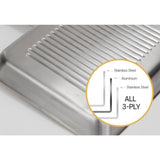 DR.Hows Stainless steel sus304 wood handle square pan kitchenware cookware house warming gift