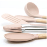BRANDKR Silicone Cookware 4P A Set(Ladle + Tuner + Spoon + Tong)
