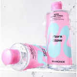 MAMONDEFlora Glow Rose Water Toner 500ml,Liquid Mask 80ml,Smoothing Ceam 50ml