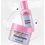 MAMONDEFlora Glow Rose Water Toner 500ml,Liquid Mask 80ml,Smoothing Ceam 50ml
