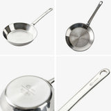 SAUTEN&Cladin 3 layer Stainless Steel IH mini frying pan 14cm 16cm 18cm