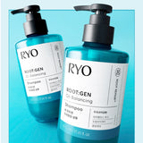 RYO Root:Gen Oil Balancing Shampoo 515ml,Aqua Peel Scalp Tonic 100ml