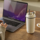 MOSH Latte Straw Tumbler Matte Colors 480ml,700ml
