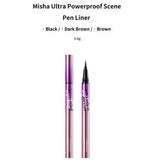 Missha Ultra Power Proof Thin Pen Liner Dark Brown 0.4g, Brown 0.4g, black 0.4g