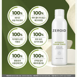 ZEROID Intensive Facial Cream Cleanser 180ml, Intensive Cream Toner 200ml