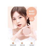 Tone Fit Sun Foundation-Free Vegan Sun Cushion (Tone Up Cushion / Cover Cushion) SPF50+ PA++++