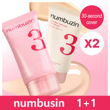 Numbersin No. 3 Ceramic Tone-Up Beige Foundation-Free Blur Glow Sun Cream 2-Pack