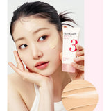 Numbersin No. 3 Ceramic Tone-Up Beige Foundation-Free Blur Glow Sun Cream 2-Pack