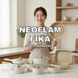 NEOFLAM FIKA Silicone Rim Glass Lid Pot Frying Pan Lid