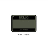 Helinox Hello My Name Is Velcro Patch Military Camping Essential